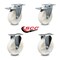 Service Caster 5 Inch Nylon Wheel Swivel Top Plate Caster Lock Brakes 2 Rigid SCC, 2PK SCC-TTL20S514-NYS-2-R-2 - alternate 7